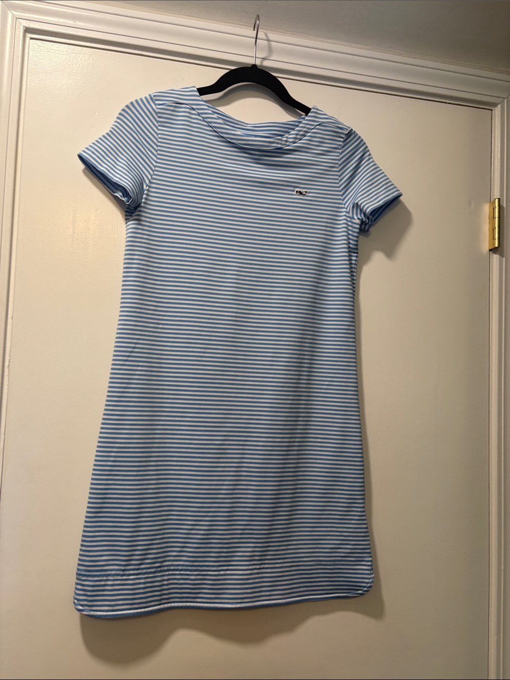 Vineyard Vines Light Blue & White Striped Mini Dress